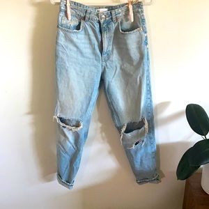 zara ripped jeans